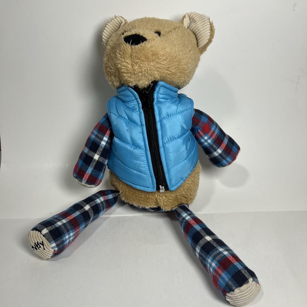 Scentsy Buddy - Boulder The Bear - Plaid wearing‎ Vest - Comes W New Scent Pak